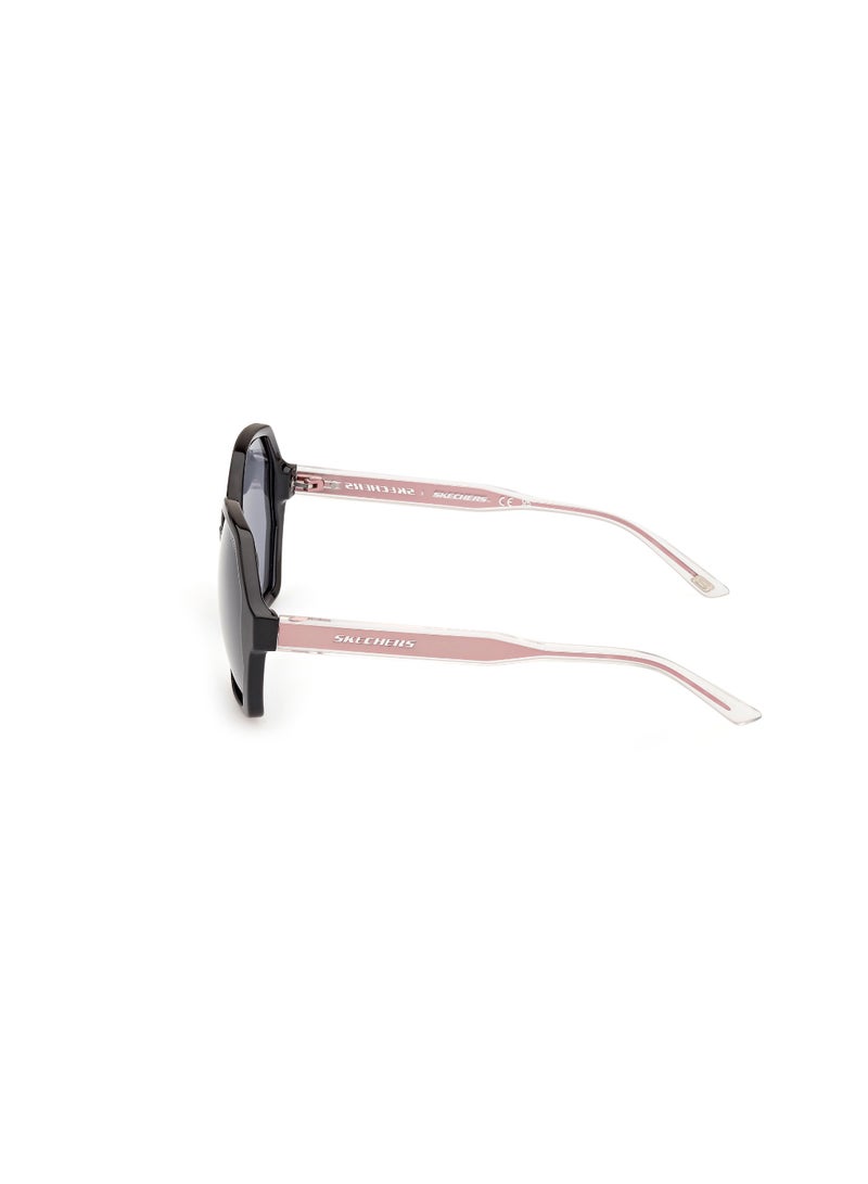 SKECHERS Women's Sunglasses SE635801D57 Lens Size: 57 Millimeter - Shiny Black - Image 4